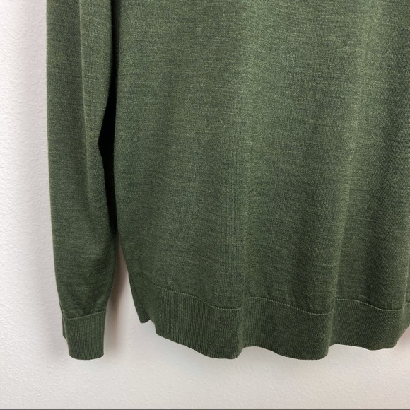 NWT Daniel Cremieux Men Signature V-Neck 100% Merino wool sweater Moss green XL - Picture 4 of 9